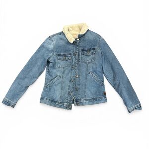 Roxy Denim  Sherpa Jacket - Light Blue